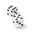 realistic white dice icon vector image