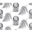 seamless pattern with hand drawn forest vector image vector image