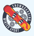 snowboarding design vector image