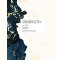 wedding navy gold invitation cards with luxury vector image vector image