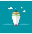 cruise ship at sea or in the ocean on a sunny day vector image