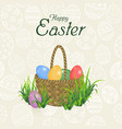 happy easter card vector image vector image