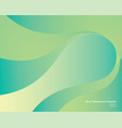 modern shape gradient green yellow wavy design vector image
