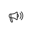 thin line megaphone icon on white background vector image