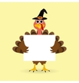 turkey congratulatory banner on thanksgiving day vector image