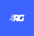 letter rg fast speed technology modern logo design vector image vector image