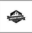 mountain design element in vintage style for logo vector image vector image