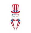 portrait of man in glasses tuxedo vector image