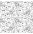 seamless monochrome floral pattern vector image