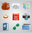 set traveler icons vector image