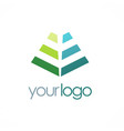 shape pyramid line logo vector image