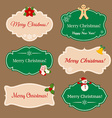 vintage frames with christmas decorations vector image vector image