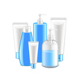 cosmetic collection isolated on white vector image vector image