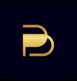 initial creative logo with unique lines vector image vector image