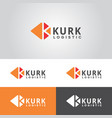 kurk logistic logo vector image