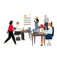 office life international business team vector image vector image