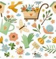 spring pattern season seamless background vector image