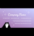 veterinary care service for you business card vector image vector image