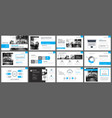 blue presentation templates and infographics vector image