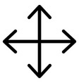 move icon arrow drag symbol direction vector image vector image