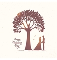 tree and couple vector image vector image