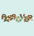 abstract passover with seder plate in middles vector image vector image