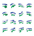 lesotho flag on a white vector image