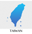 taiwan map in asia continent design vector image vector image