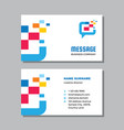 business visit card template with logo - concept vector image