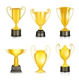 gold trophy vector image vector image