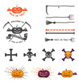halloween with logo elements vector image