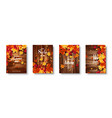 autumn falling leaves banner set nature vector image