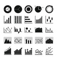 chart diagram icon set simple style vector image