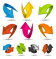 colorful motion arrows set vector image