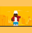 colorful rapper flat vector image
