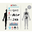 medical infographic design template vector image vector image