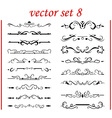 set calligraphic design elements vector image