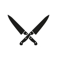 The crossed knives icon Knife and chef kitchen Vector Image