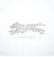abstract low poly running dog vector image
