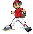 boy baseball pitcher vector image vector image