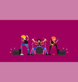 flat brutal cartoon rocker vector image
