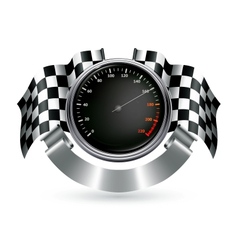 Silver Racing Emblem Royalty Free Vector Image