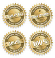various guarantee seals vector image