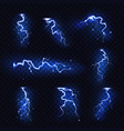 realistic lightnings blitz lightning thunder vector image