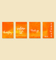 abstract art autumn watercolor orange and yellow vector image vector image