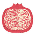 pomegranate exotic fresh fruit cut in half vector image