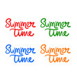 summer time lettering vector image vector image