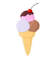 Ice cream refreshing dessert Royalty Free Vector Image