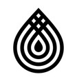 water drop symbol black sign for logo vector image vector image