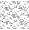 hand drawn orchid seamless pattern vector image